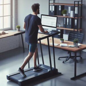 prezent dla copywritera - regulowane biurko i bieżnia